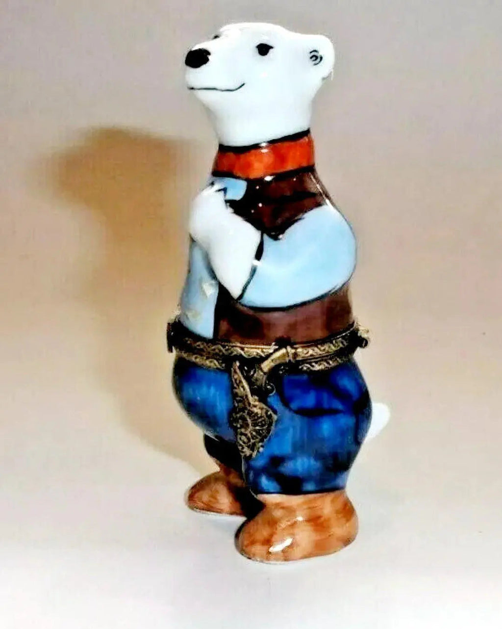 Cowboy Polar Bear Figurine for Collectors, view 7