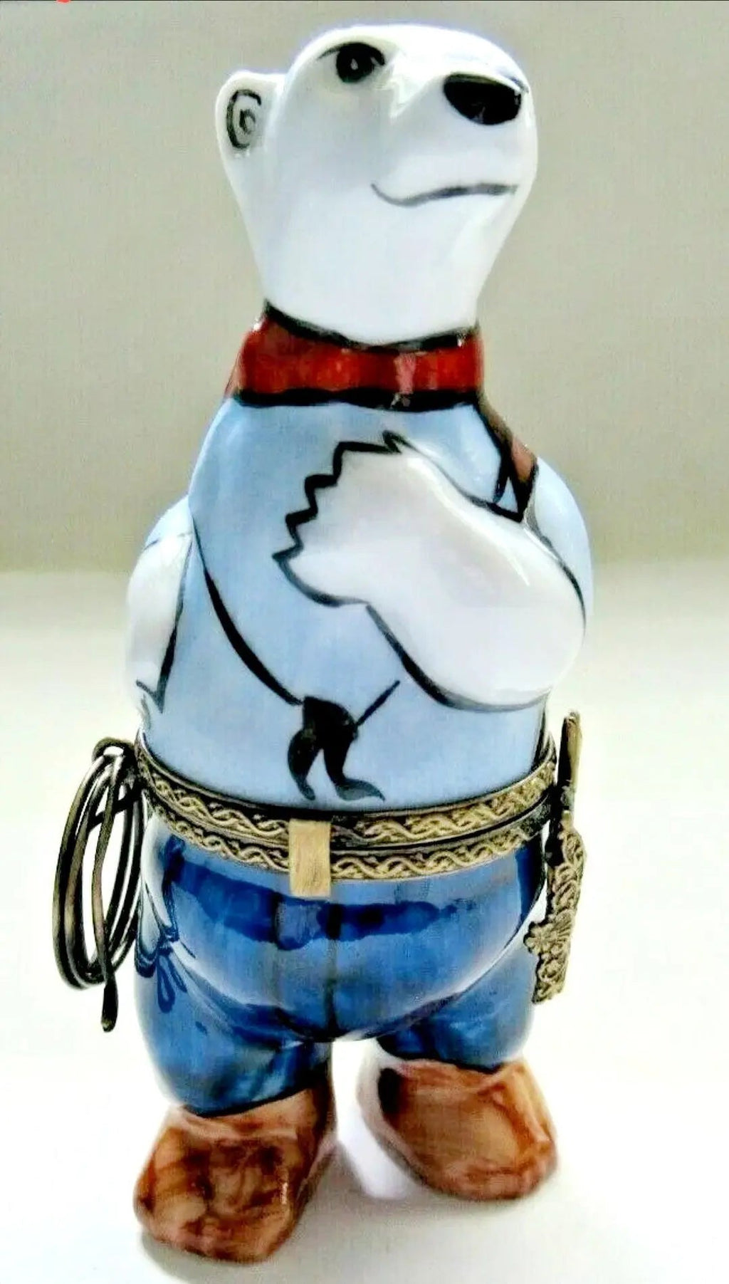 Cowboy Polar Bear Figurine for Collectors, view 9