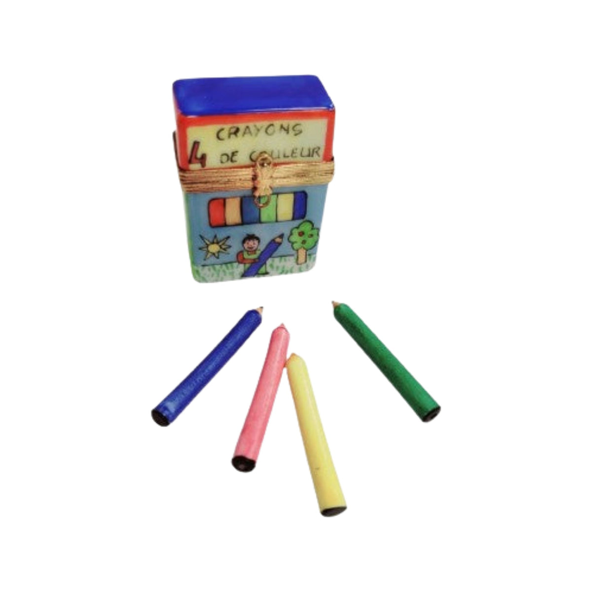 Genuine Crayon Limoges box painted by hand in France, from Limoges Boutique