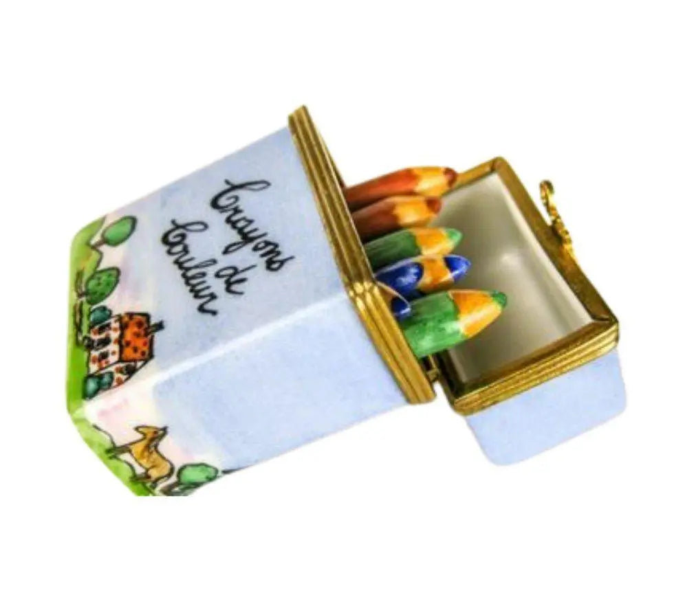Limoges Boutique presents the Crayon, a genuine Limoges box painted by hand in France