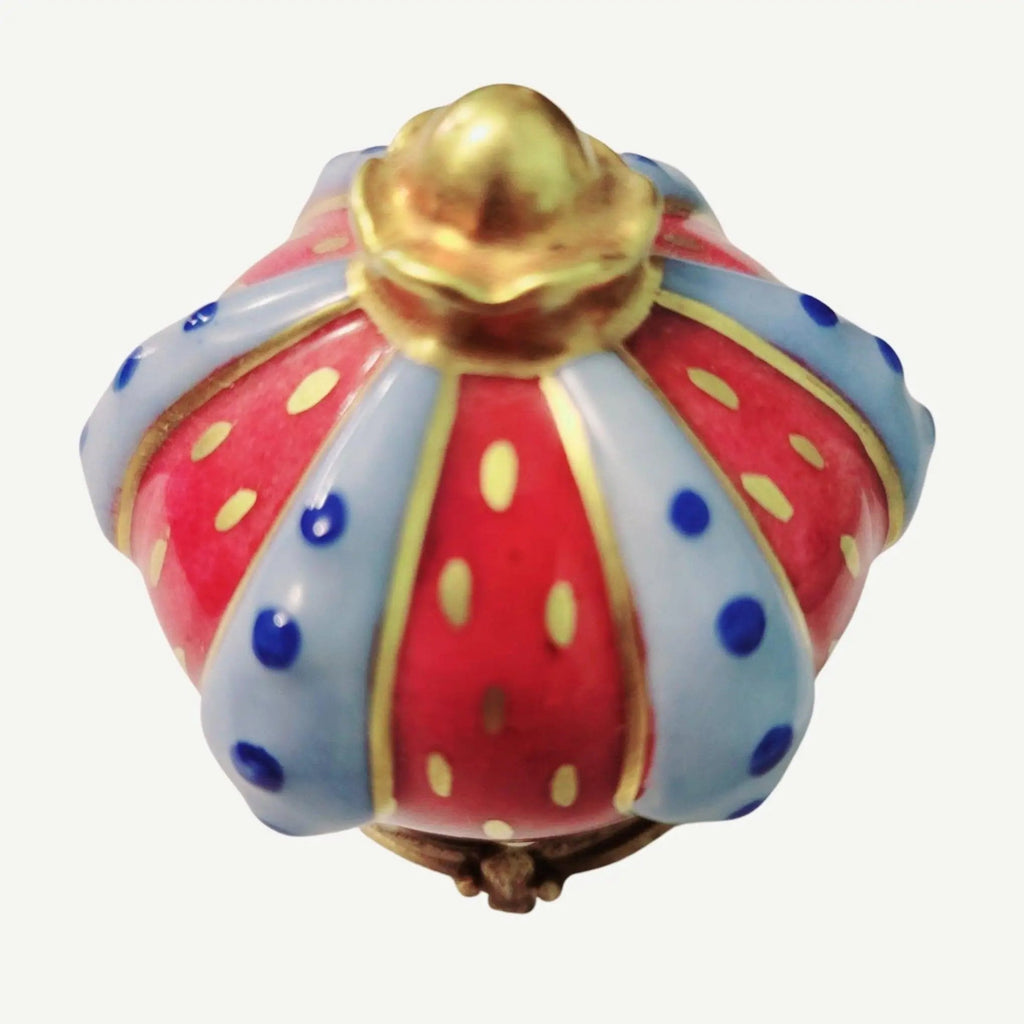 British Crown w Jewels Limoges Box Figurine, view 2