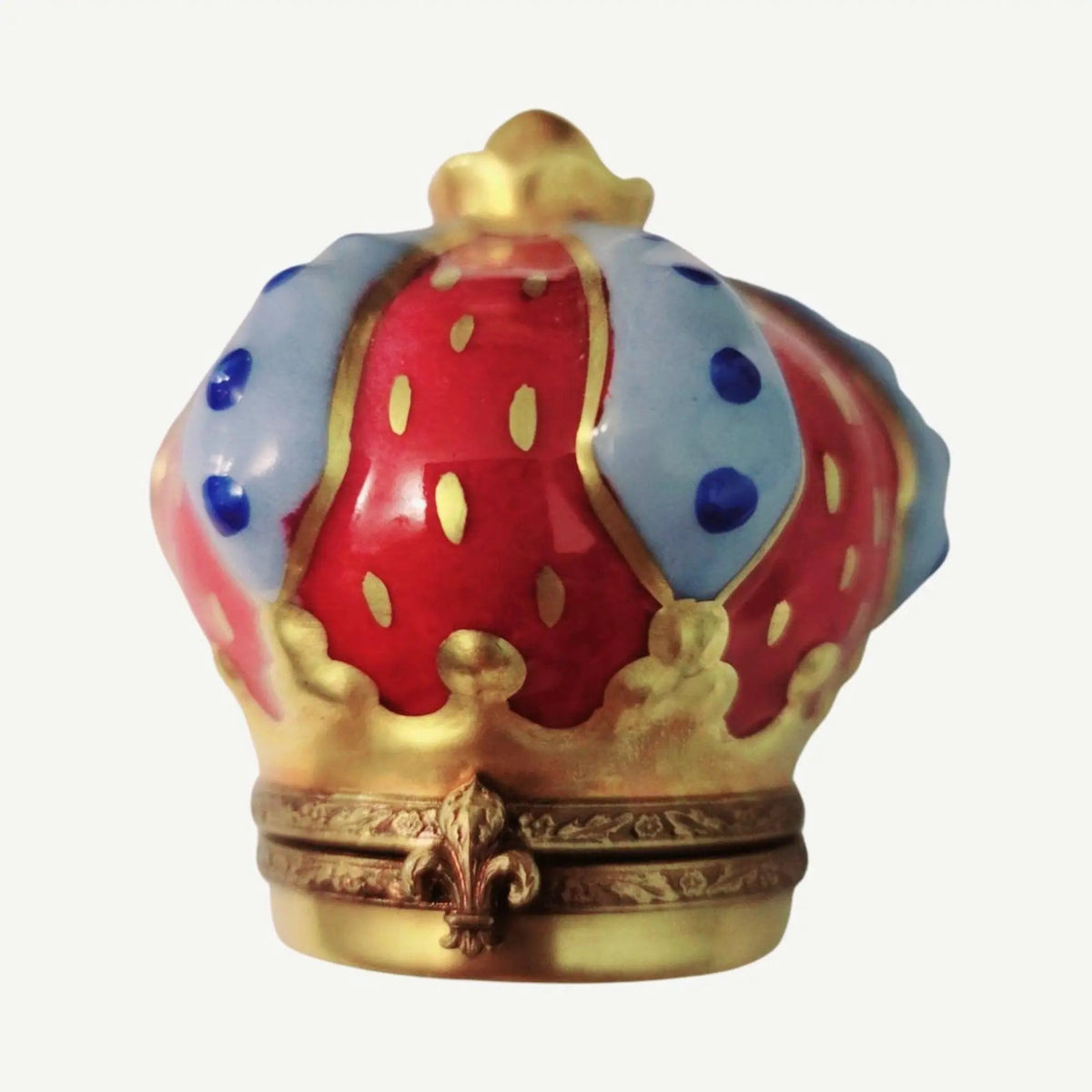 Hand-painted British Crown with Jewels Limoges box, French artistry for lovers of fine art
