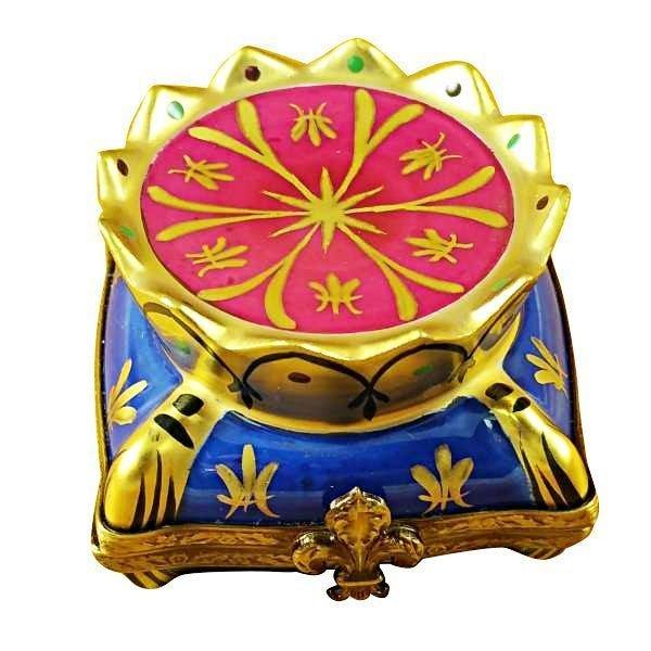 Limoges Boutique presents the Rochard Crown on Pillow for Royal, a genuine Limoges box painted by hand in France