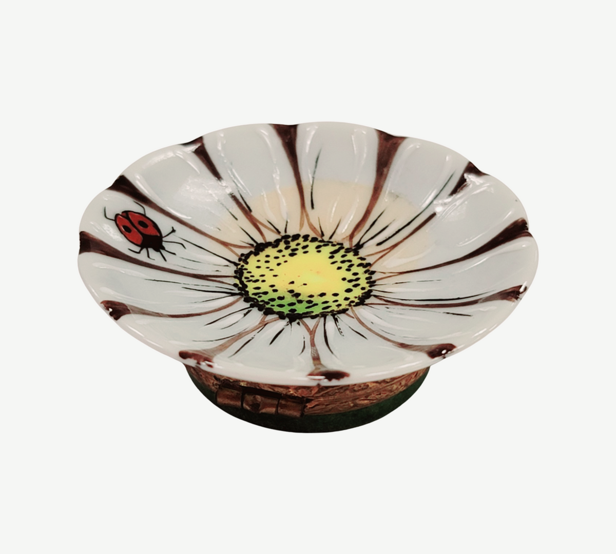 Daisy Flower w Lady Bug Limoges Box Figurine for Collectors, view 4