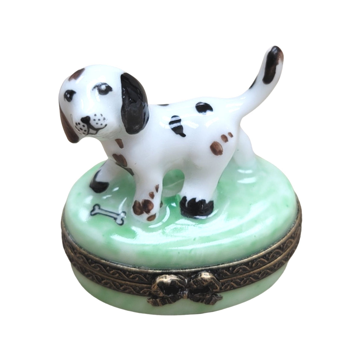 Dalmation Dog Limoges Box for Dog Lovers, a hand-painted Limoges porcelain gift