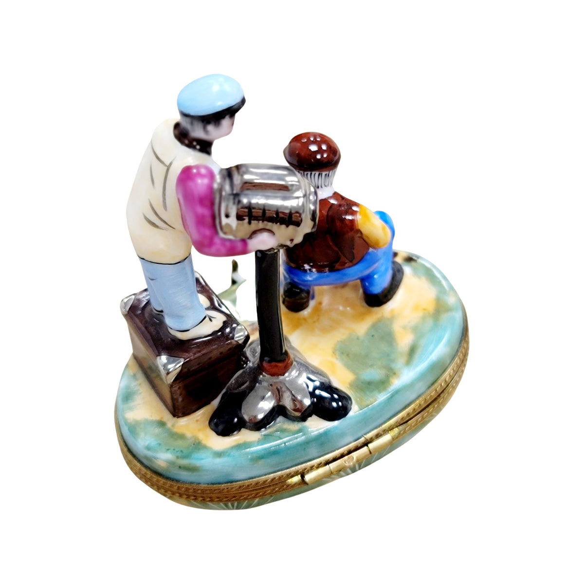Hand-painted Director of Movie Film Camera Limoges box, French artistry for lovers of fine art