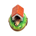Dog in Dog House Limoges Box 1 USA, a hand-painted Limoges porcelain gift