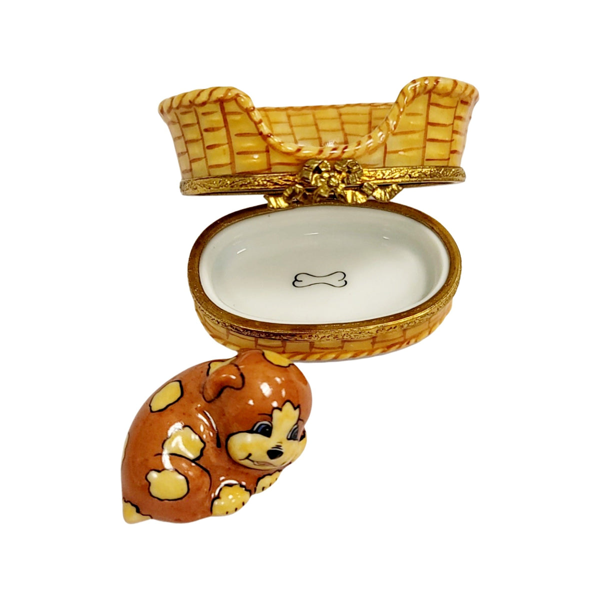 Dog in Brown Basket Decor for Pet Lovers, view 5
