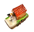 Dog in Doghouse Limoges Box for Collectors, a hand-painted Limoges porcelain gift