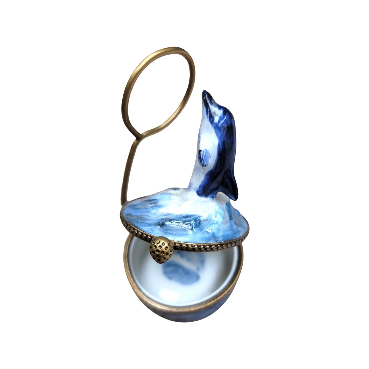 Dolphin Limoges Box Figurine for Ocean Lovers Gift, view 2