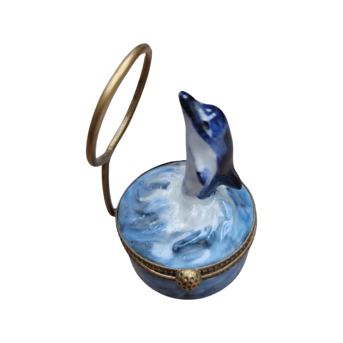 Dolphin Limoges box painted by hand in Limoges, France, a gift to treasure