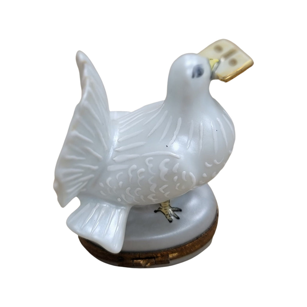 Doves W Letter Figurine Limoges Box, view 4