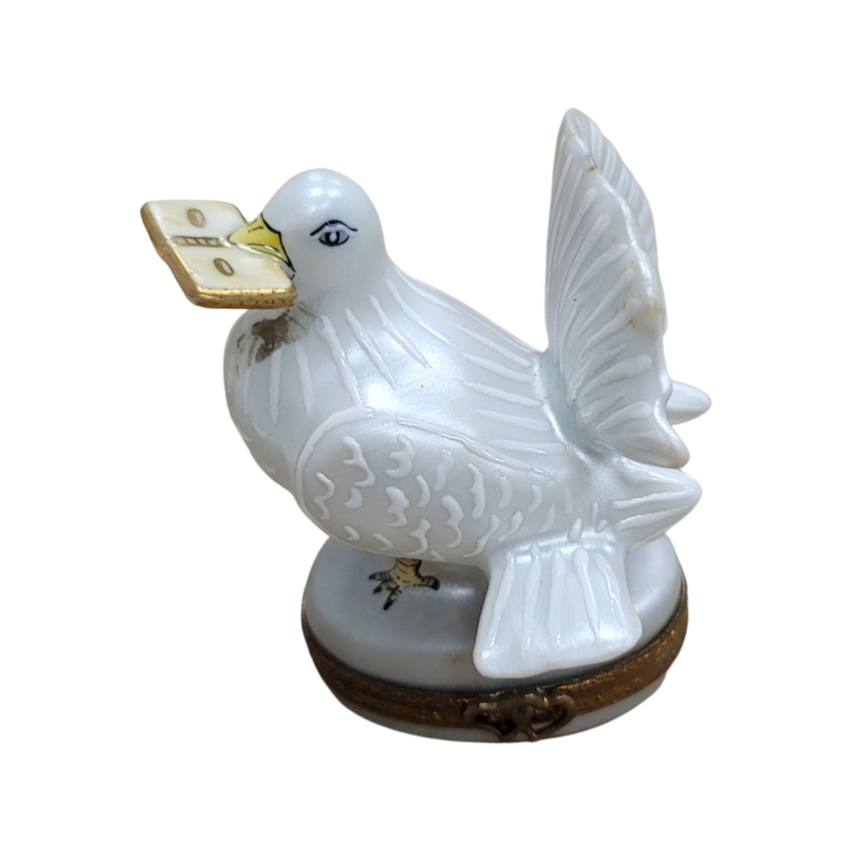 Doves W Letter Figurine Limoges Box, view 6