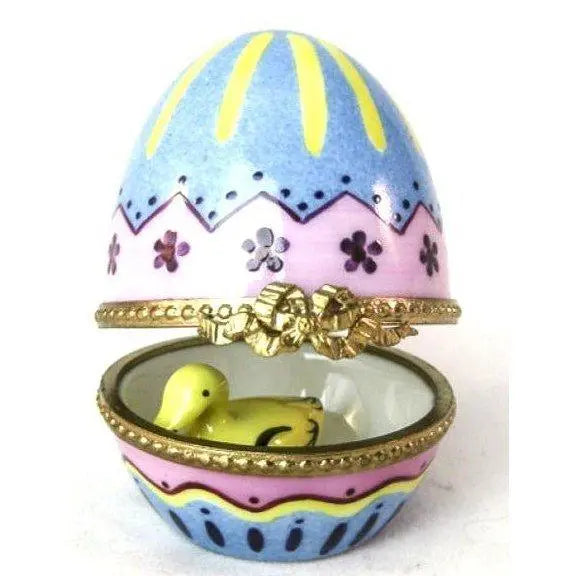 Limoges Boutique presents the Duck in Easter Egg, a genuine Limoges box painted by hand in France