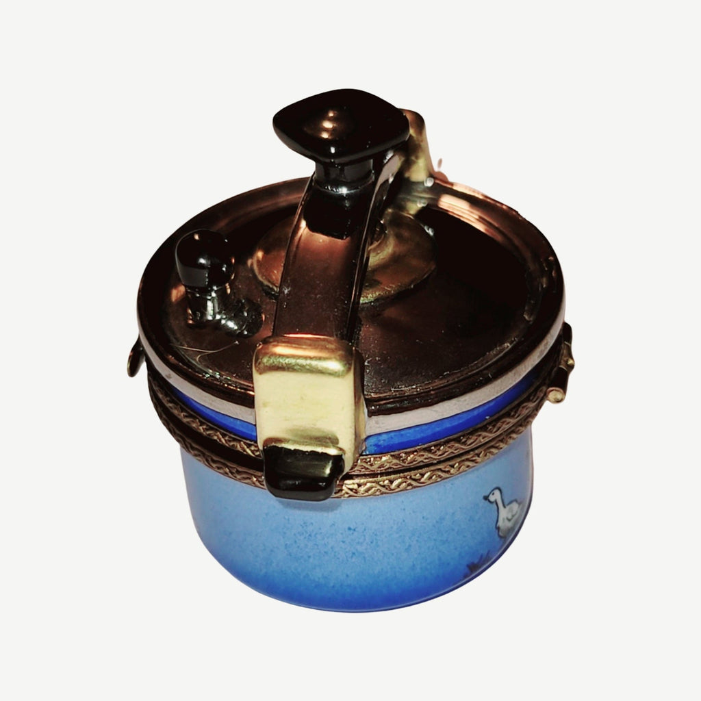Ducks on Pressure Cooker Limoges Box Figurine, view 4