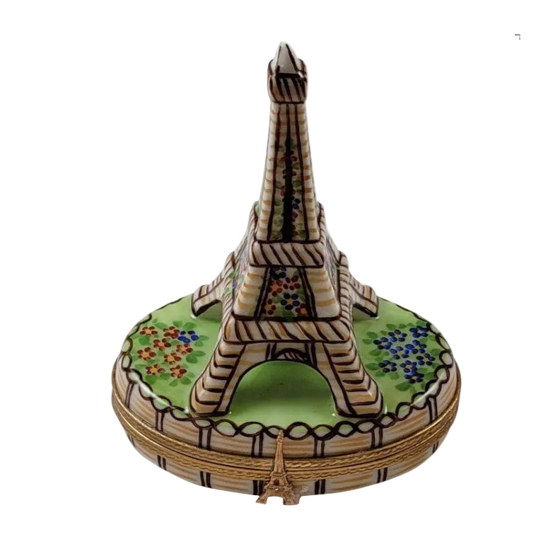 Brown Eiffel Tower "i Love Paris" Painted Inside, a hand-painted Limoges porcelain gift