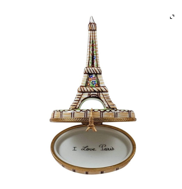 Brown Eiffel Tower "i Love Paris" Painted Inside, view 2