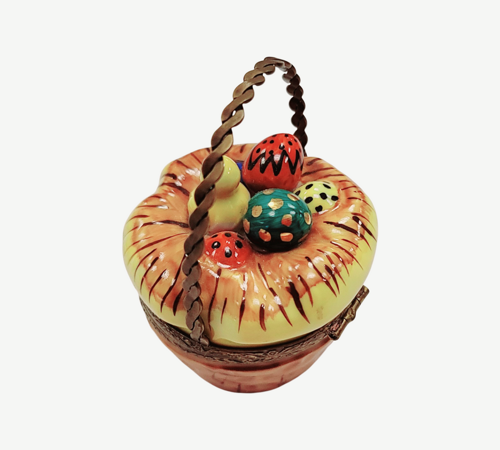 Easter Basket w Eggs Bird Limoges Box Figurine Gift, view 6