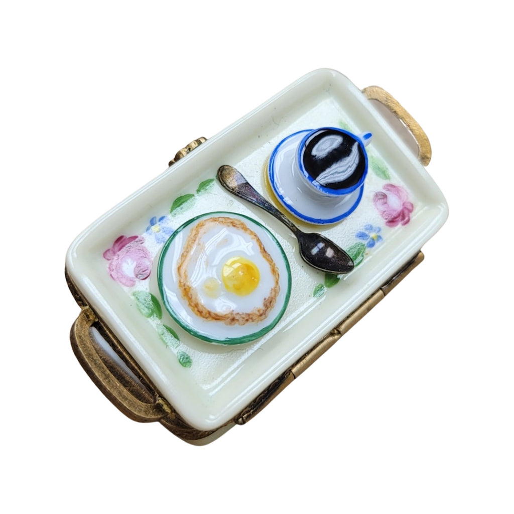 Egg Coffee Tray Limoges Box Figurine, view 3