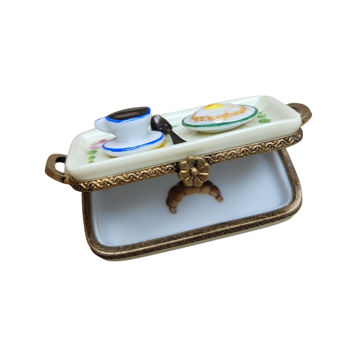 Egg Coffee Tray Limoges Box Figurine, view 4