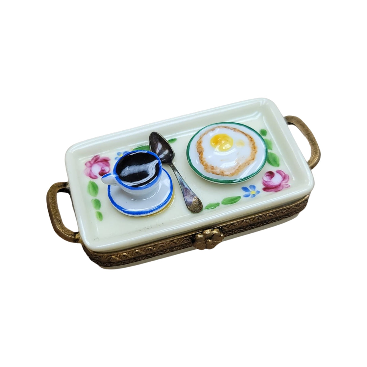 Egg Coffee Tray Limoges Box Figurine, view 6