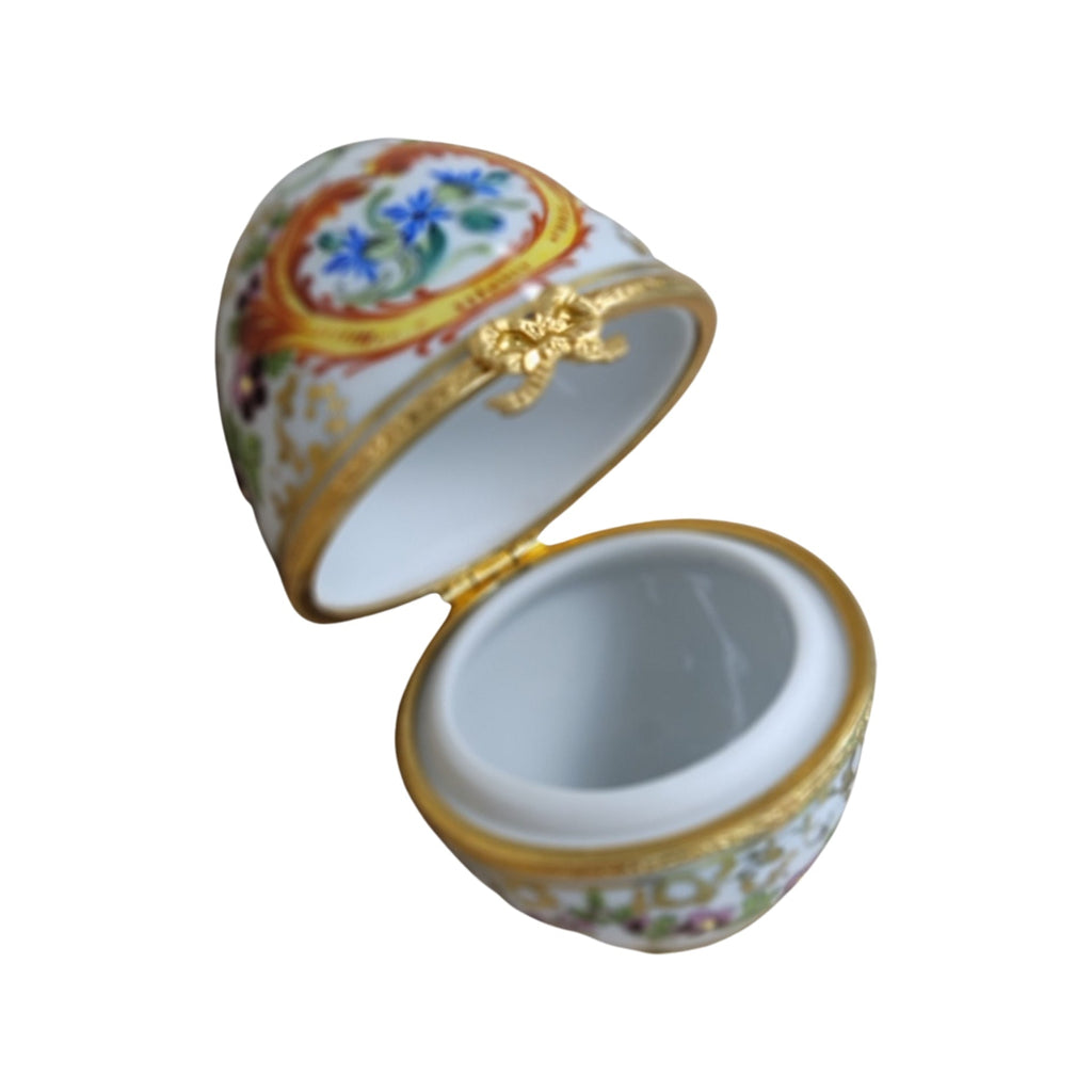Elegant Painted Limoges Egg for Luxury Collectors, view 2