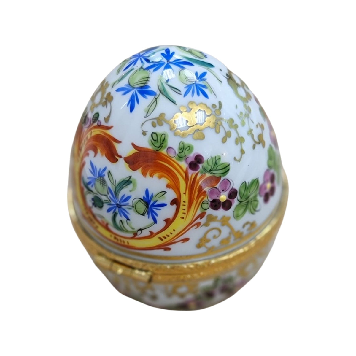 Elegant Painted Limoges Egg for Luxury Collectors, view 3