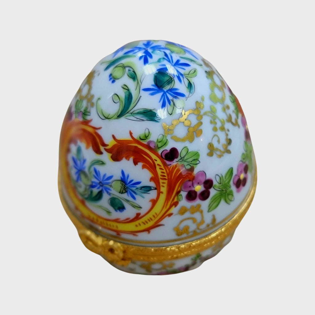 Elegant Painted Limoges Egg for Luxury Collectors, view 5