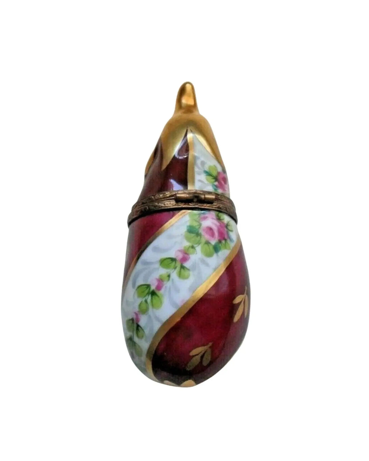 Limoges Porcelain Eggplant Classic Design Porcelain Art Object, view 3