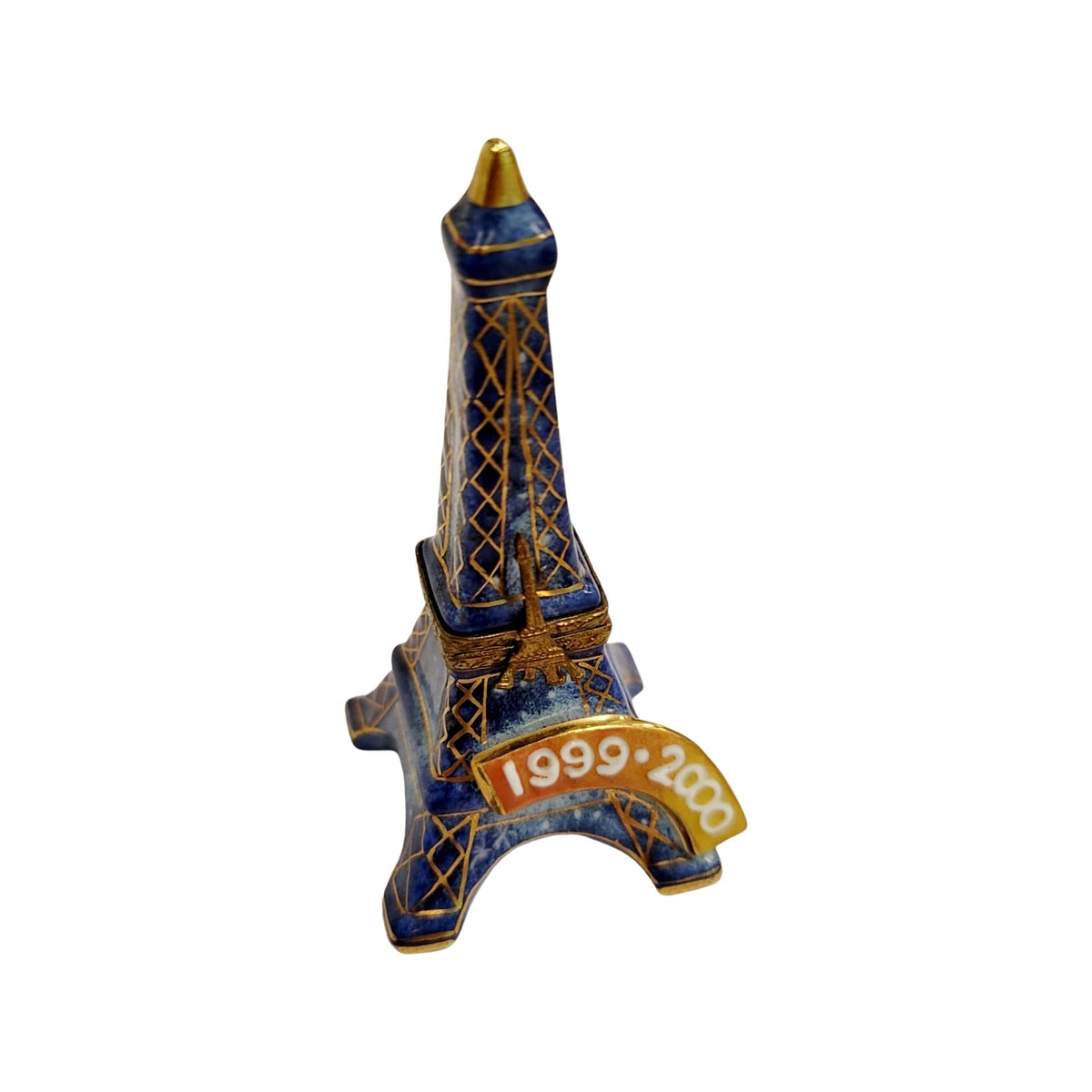 Eiffel Tower Blue 2000 Figurine, a hand-painted Limoges porcelain gift