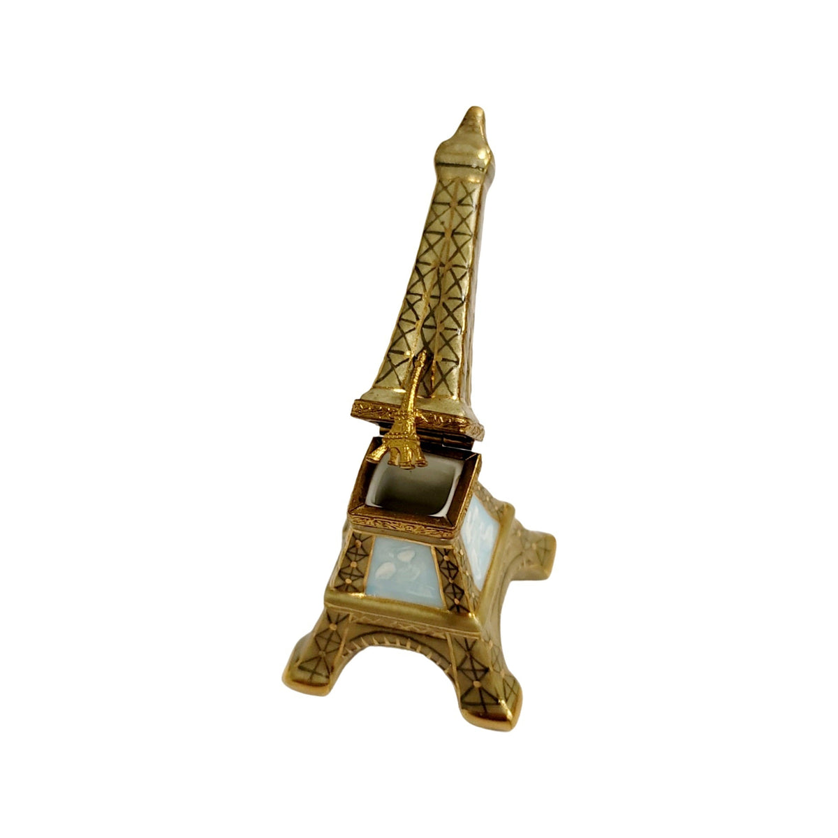 Eiffel Tower Gold Figurine Limoges Box, view 2