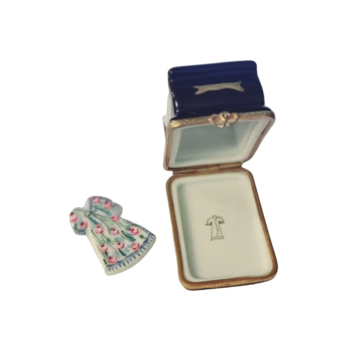 Beautiful Bed w Nightgown Bed Limoges Box Figurine, view 2