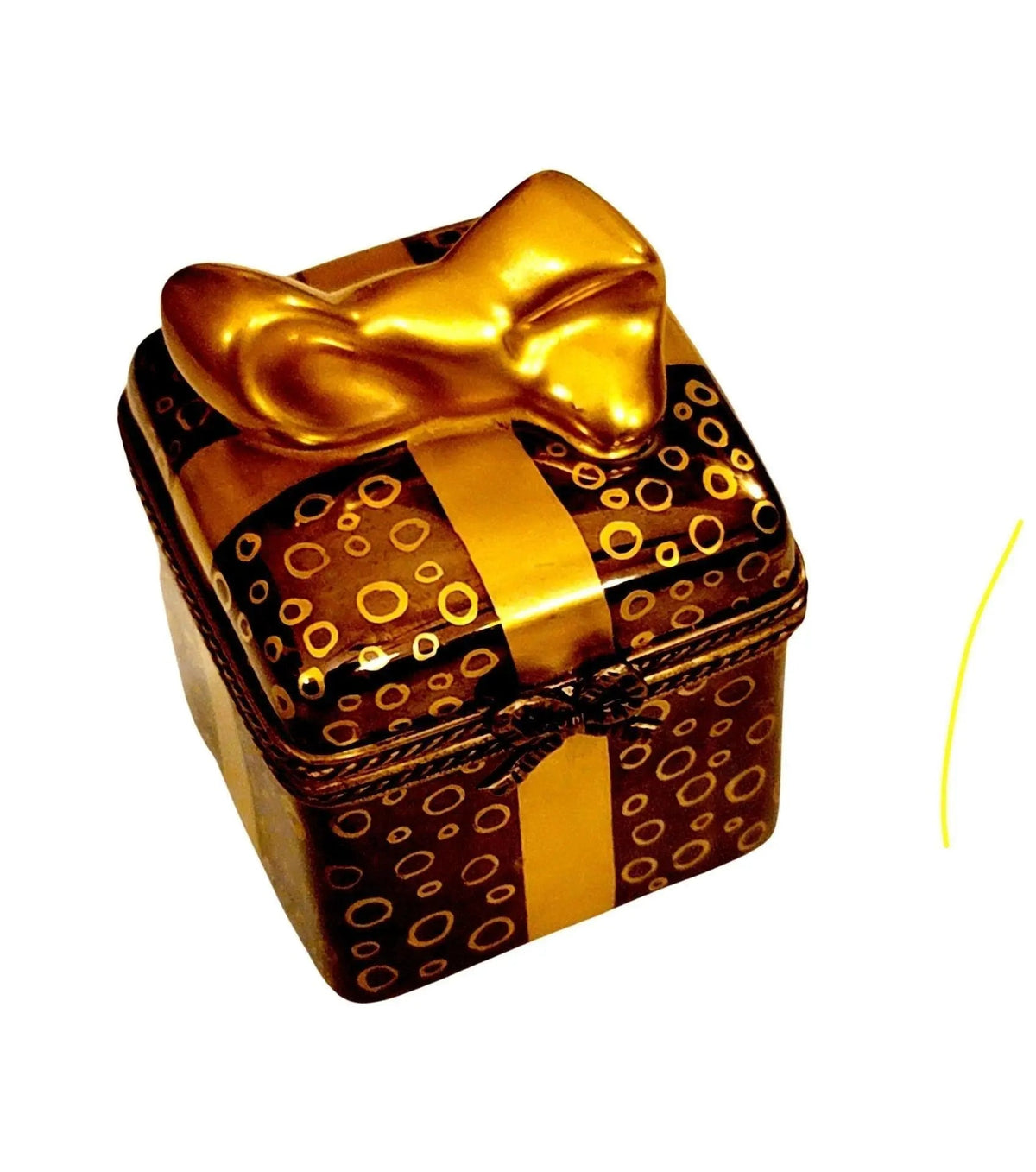 Limoges Boutique presents the Black Gold Present, a genuine Limoges box painted by hand in France