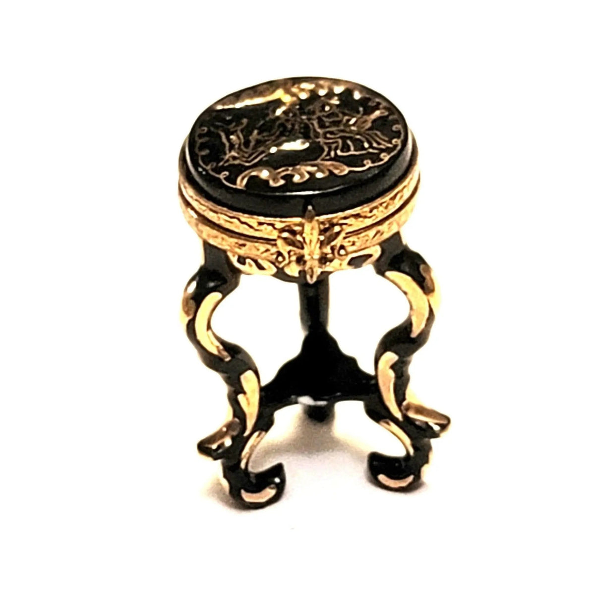 Black Side Table Basin Stool Antique, a hand-painted Limoges porcelain gift