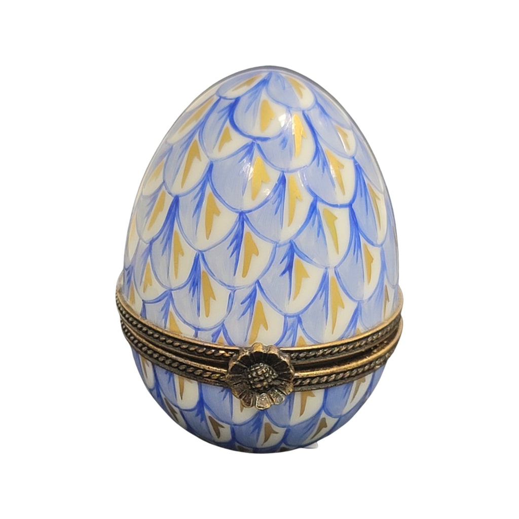 Blue Egg Limoges Porcelain Box, view 3