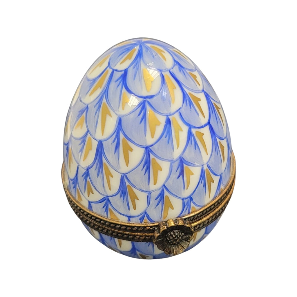 Blue Egg Limoges Porcelain Box, a hand-painted Limoges porcelain gift