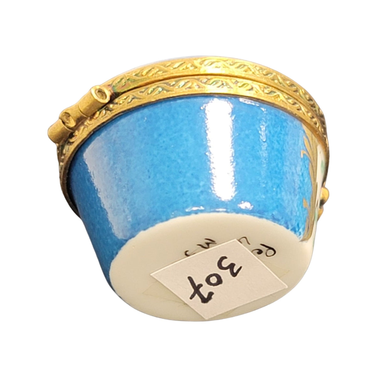 LT Blue Crown Top Limoges Porcelain Box, view 5