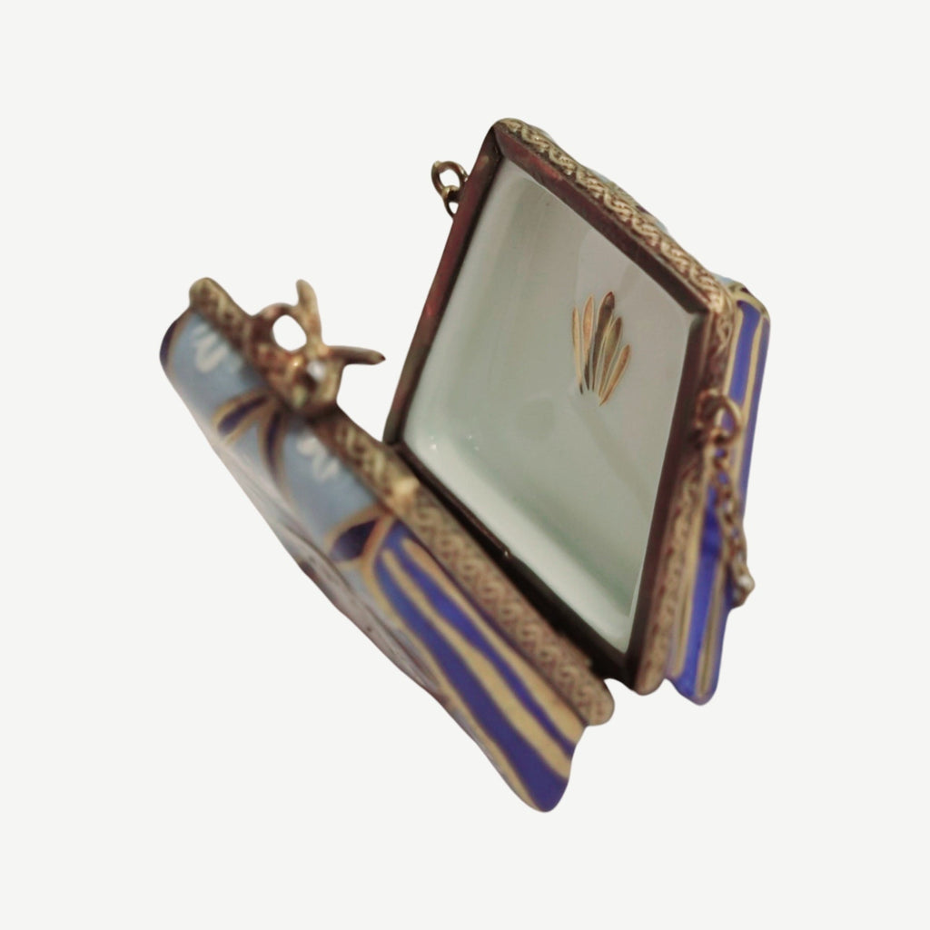 Blue Purse Limoges Box Figurine, view 3