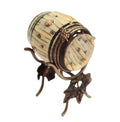 Wine Barrel on Brass Limoges Box Figurine, a hand-painted Limoges porcelain gift