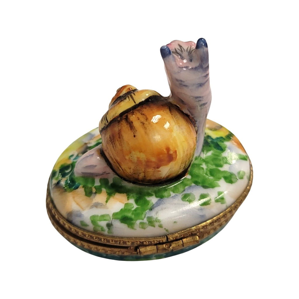 Escargot Snail Limoges Box Figurine, view 3