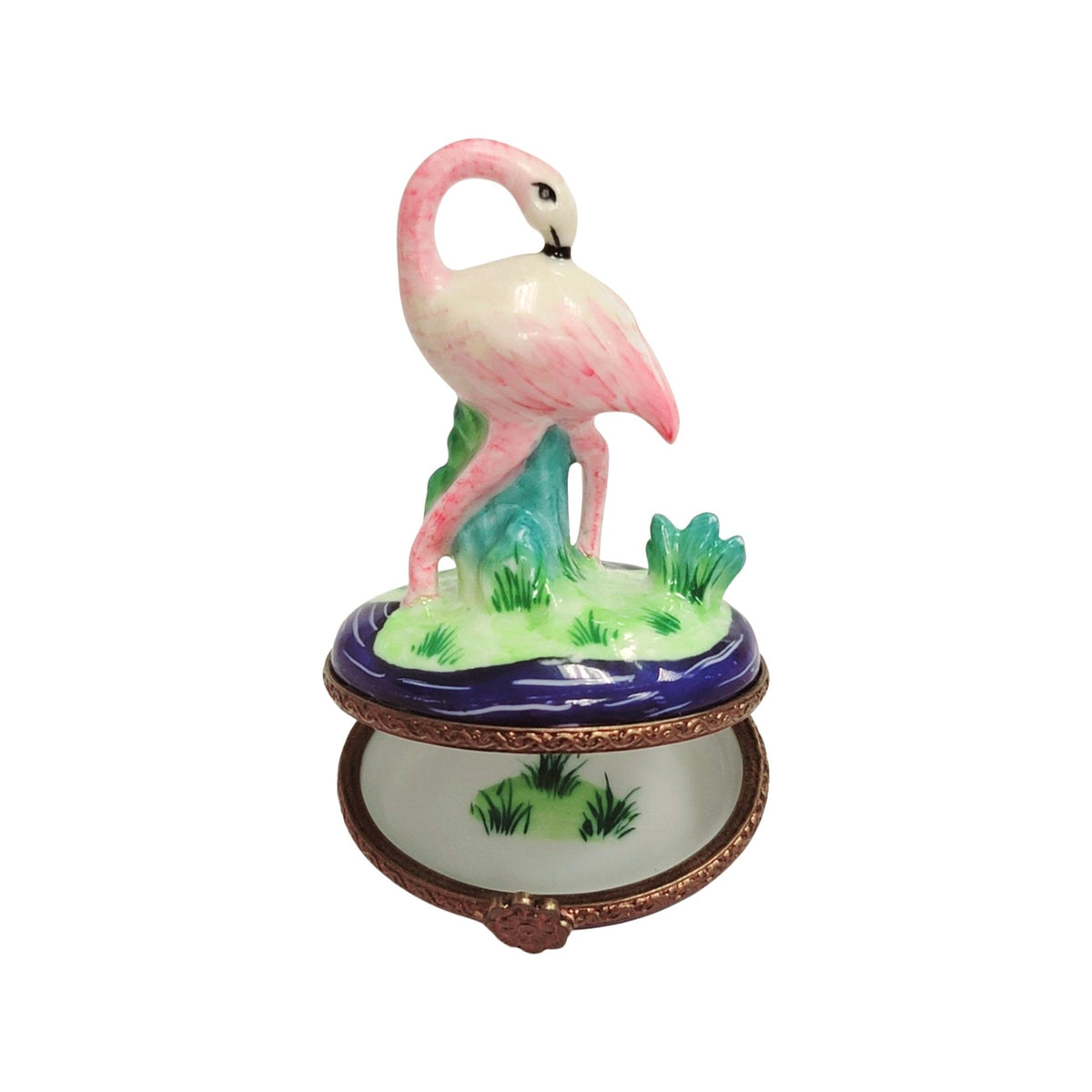 Elegant Flamingo Limoges Box for Collectors, view 2
