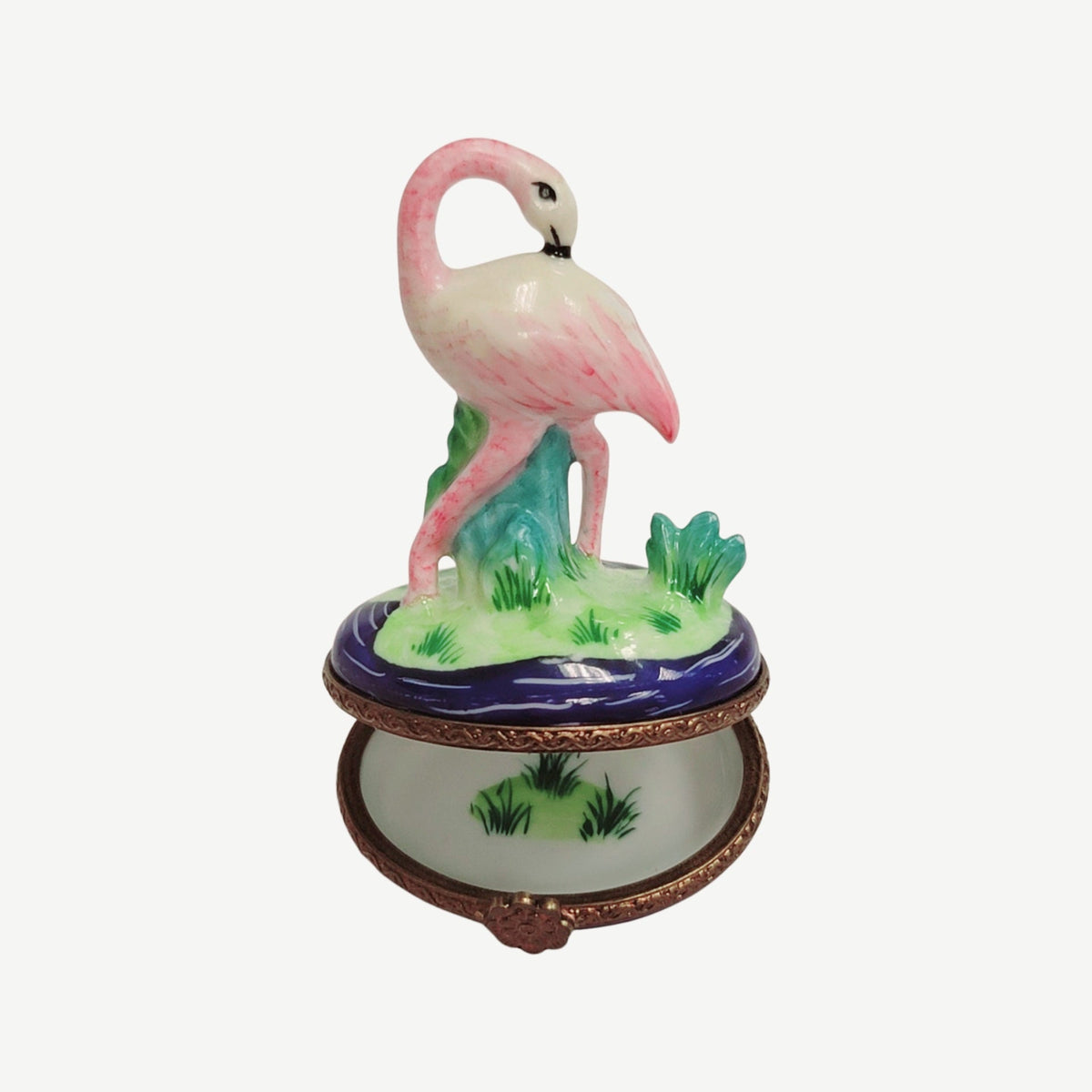 Elegant Flamingo Limoges Box for Collectors, view 4