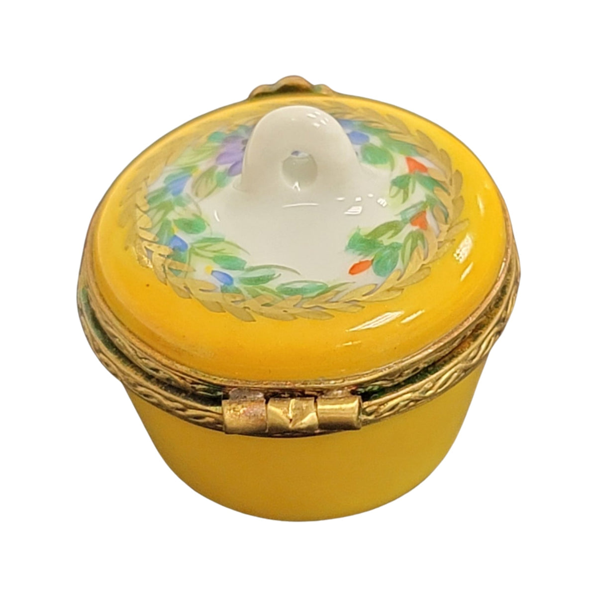 Orange Crown Top Limoges Porcelain Box Gift, view 4