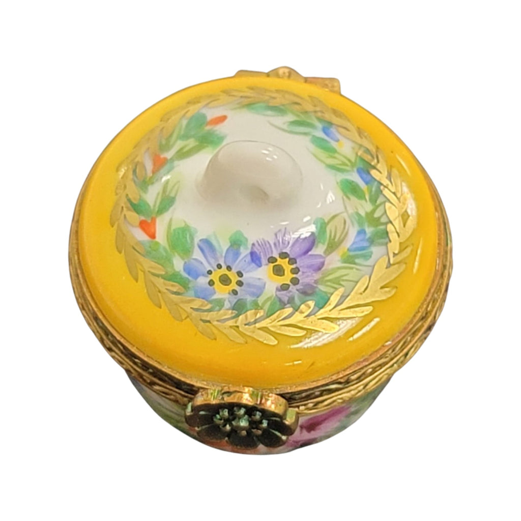 Orange Crown Top Limoges Porcelain Box Gift, view 5
