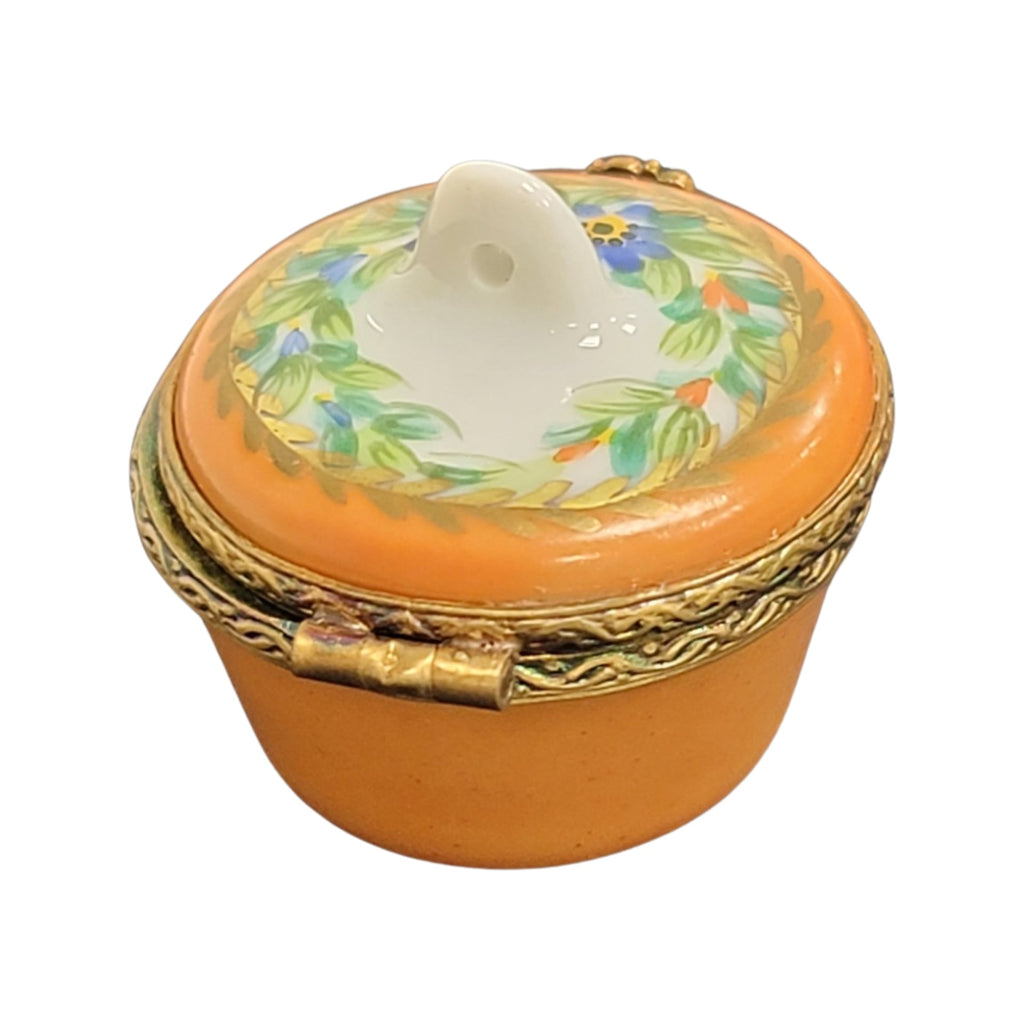 Orange Crown Top Limoges Porcelain Box Gift, view 6