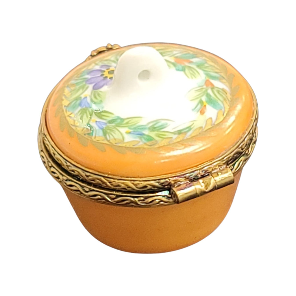Orange Crown Top Limoges Porcelain Box Gift, view 8