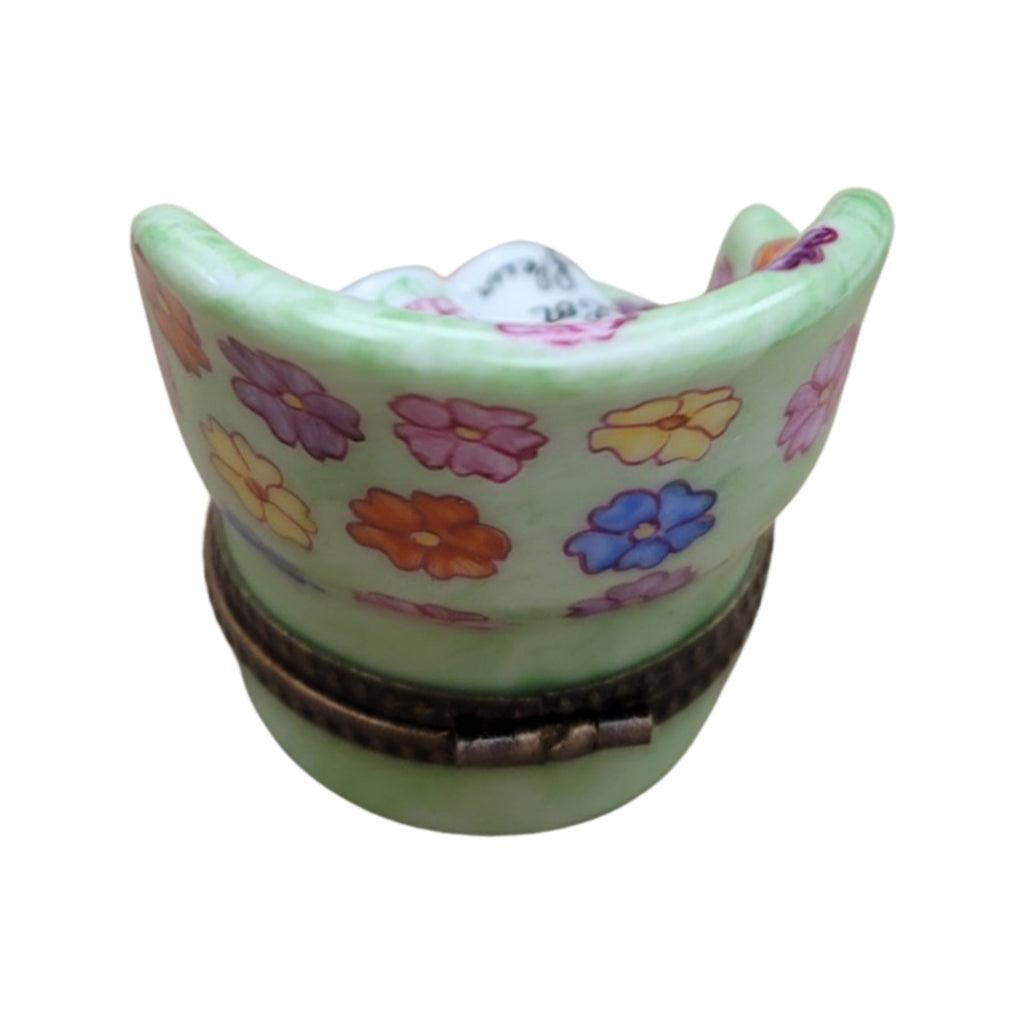 Green Chair w Newspaper Limoges Box Figurine Limoges, view 4