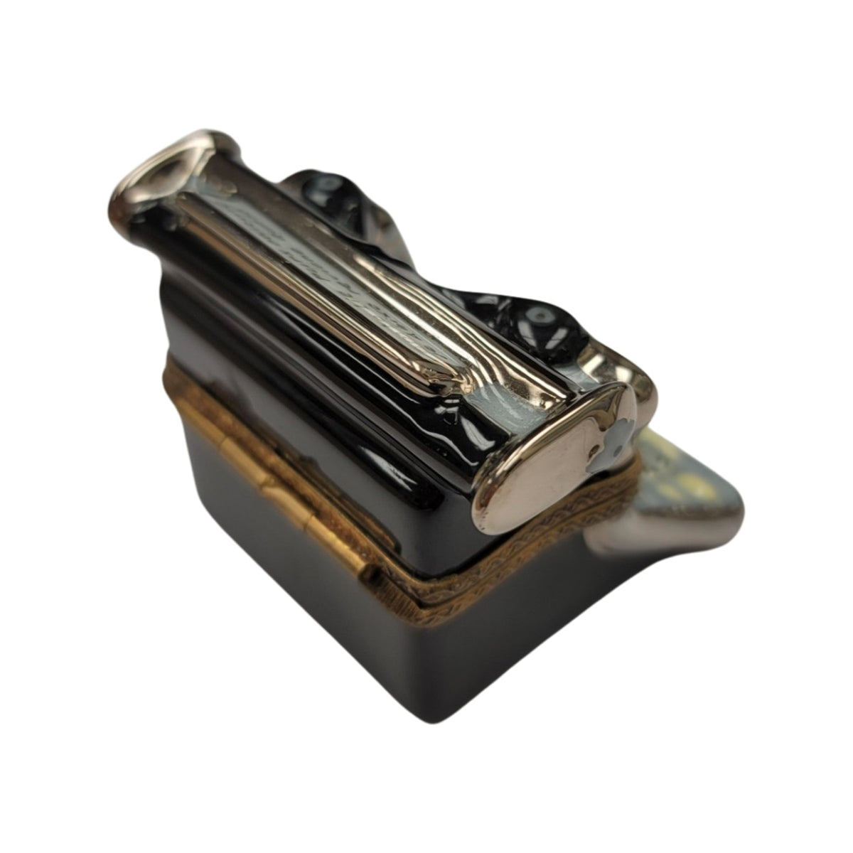 Treasured French collectible: Antique Black Typewriter Limoges box, painted by hand