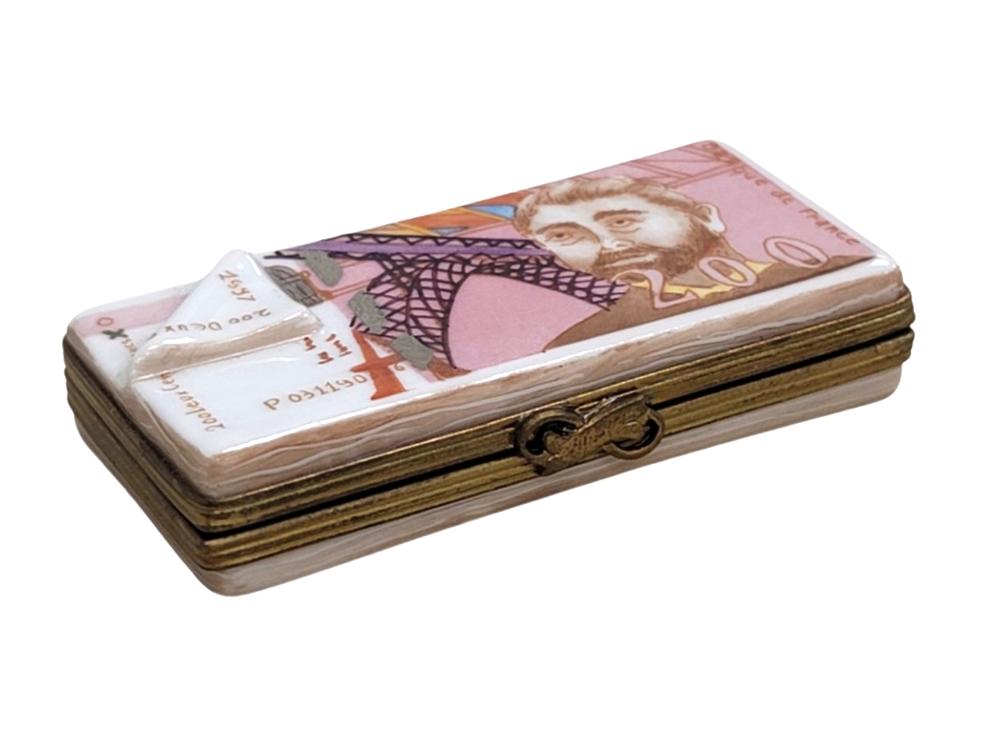 France Franc Dollar Limoges Box Collectible Treasure, view 5