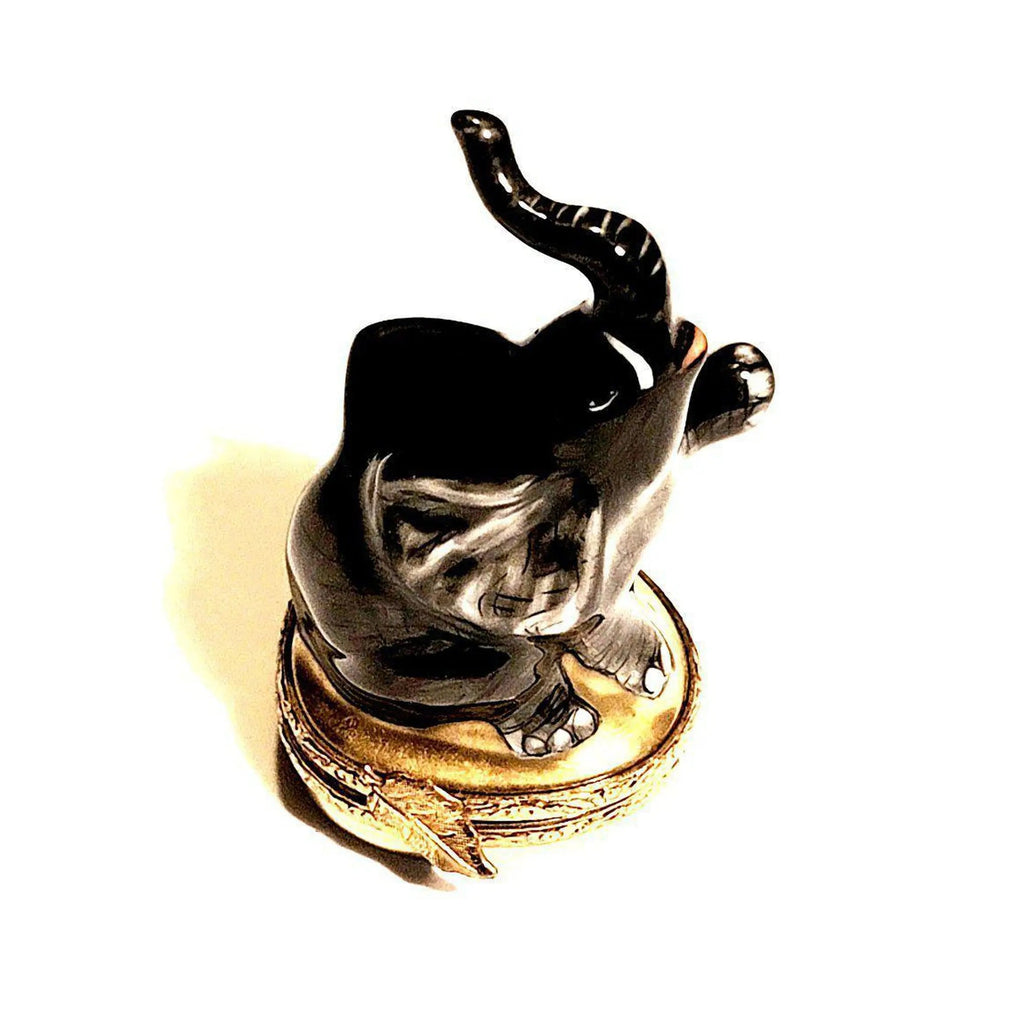 Elephant Wild Animal Limoges Box Figurine Limoges, a hand-painted Limoges porcelain gift